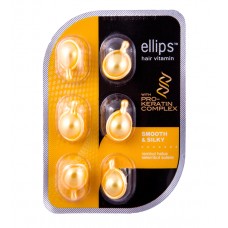 Витамины для волос Ellips Безупречный шелк с Про-кератиновым комплексом, 6 капсул x 1 мл