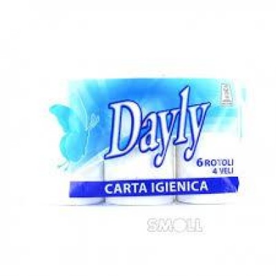 Бумага туалетная  DAYLY 4-х сл. 6 рулонов