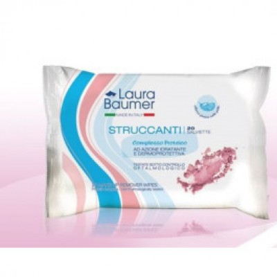 СЕРВЕТКИ ДЛЯ ЗНЯТТЯ МАКІАЖУ LAURA BAUMER 20 ШТ.