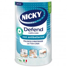 РУШНИКИ ПАПЕРОВІ БАГАТОРАЗОВІ NICKY ASCIUG.DEFENDC/ANTIB.BOBINA 80str