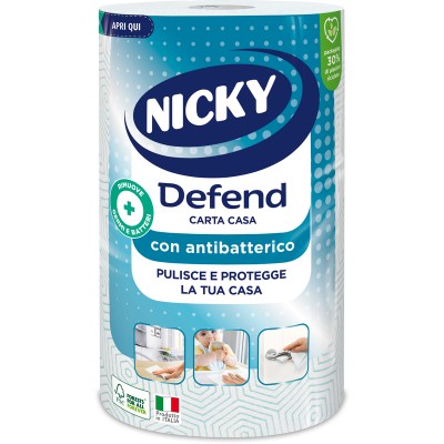 РУШНИКИ ПАПЕРОВІ БАГАТОРАЗОВІ NICKY ASCIUG.DEFENDC/ANTIB.BOBINA 80str