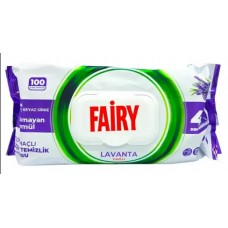Влажные салфетки для очистки Fairy с ароматом лаванды, 100 штук