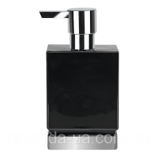 Дозатор д/мила porcelaіn ROMA чорний/срібло_10.17973