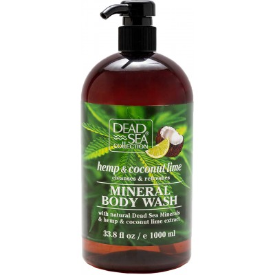 DSC Гель для душу з мінералами Мертвого моря та екстрактами коноплі, кокоса та лайму 1000мл