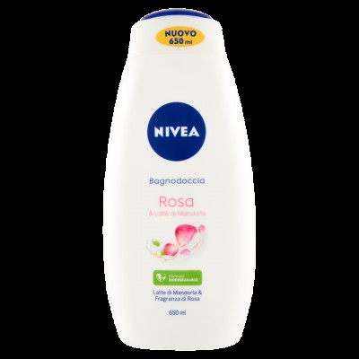 ГЕЛЬ-КРЕМ ДЛЯ ВАННИ ТА ДУШУ NIVEA BS ROSA&LATTE MAND.ML650
