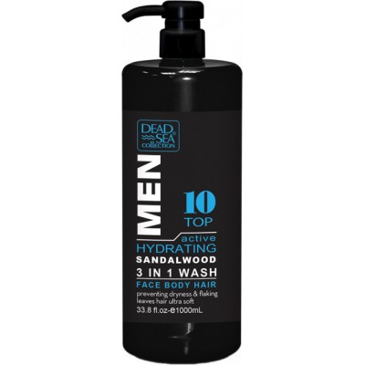 DSC 3 в 1 Гель для душу, волосся та обличчя для чоловіків ТОP10 1000мл