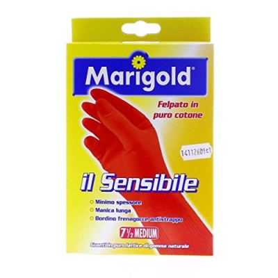 РУКАВИЦІ ДЛЯ ПРИБИРАННЯ СЕРЕДНІ М 7/8 SENSIBILE  MARIGOLD