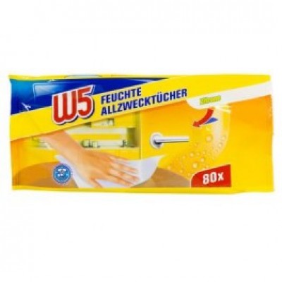 Салфетки влажные W5 Citron 80 шт.
