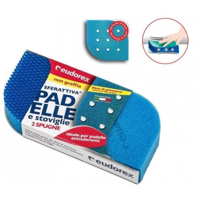 ГУБКА ДЛЯ  ПОСУДУ 2 ШТ. БЕЗ ПОДРЯПИН EUDOREX