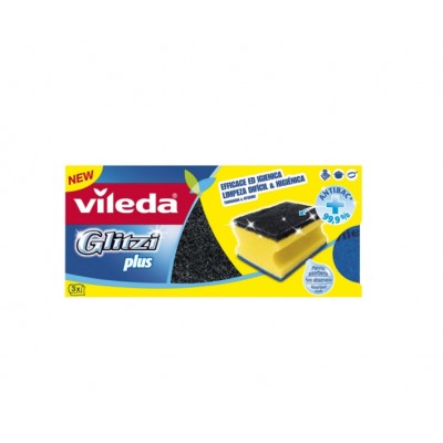 ГУБКА ДЛЯ ПОСУДУ GLITZI PLUS 3 ШТ. VILEDA