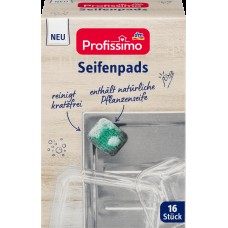 Губка для нержавеющ.поверхн. Profissimo Topfreiniger Seifenpads, 16шт.