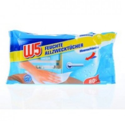 Салфетки влажные W5 Sea Breeze 80 шт.