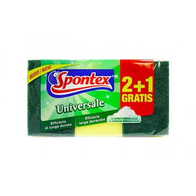 ГУБКА ДЛЯ ПОСУДУ 2+1 ABRAS.UNIVER SPONTEX