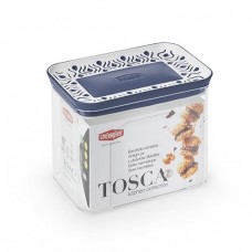 ЕМКОСТЬ ДЛЯ ХРАНЕНИЯ ПРОДУКТОВ ПРЯМОУГОЛЬНАЯ STEFANPLAST TOSCA 1.2Л БЕЛЫЙ/СИНИЙ (55601)