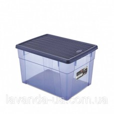 Ємність д/зберігання з кришкою  ELEGANCE блакитна 20л, 39х29х24см