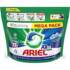 Капсулы для стирки Ariel Capsules UNIV Mountain Spring ALL in1 1587,6г 63 стирки (пакет)