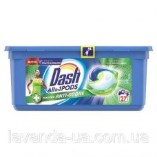 Капсулы для стирки Dash 3in1 ANTI-ODORE 677,70г. 27 стирки