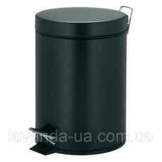 Відро з педаллю 12л, чорний матовий колір