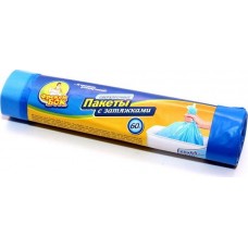 ФБ Пакети для сміття із зат. 60 л 10 шт. (синi)