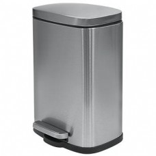 Відро з педаллю 5л метал.  AKIRA сріблясте_10.19833