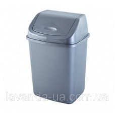 Відро для сміття 10л. (сірий) 122063-сір