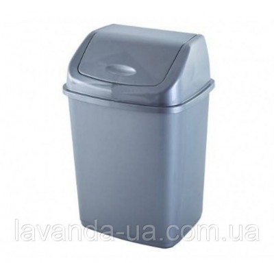 Відро для сміття 10л. (сірий) 122063-сір