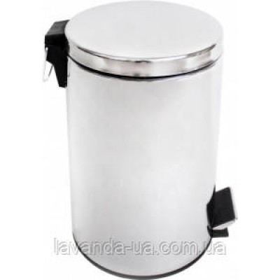 Відро з педаллю 12л, нержавіюча сталь