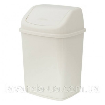 Відро для сміття 10л, біла роза, 122063-б.роза