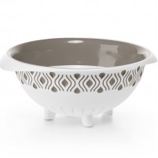 ДУРШЛАГ STEFANPLAST TOSCA D28СМ. БЕЛЫЙ/СЕРЫЙ (55250)