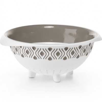 ДУРШЛАГ STEFANPLAST TOSCA D28СМ. БЕЛЫЙ/СЕРЫЙ (55250)