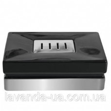 Мильниця porcelaіn ROMA чорний/срібло_10.17974