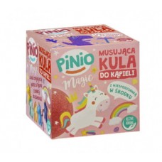 Шипучая детская бомбочка для ванны Pinio Magic розовая с сюрпризом 140 г