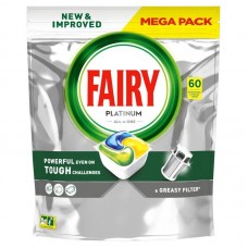 Капсулы для посудомоечной машины Fairy Platinum All in One 60 шт – таблетки для мытья посуды