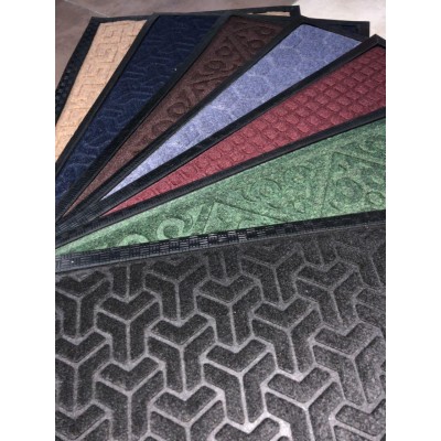 Коврик придверный резиновый БОРТ с каймой (разноцв.) 80*120см