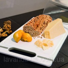 Дошка д/нарізання продуктів ITALIAN CHEF XL 39x25,5 білий/сірий_51512