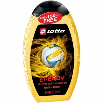 ШАМПУНЬ/ГЕЛЬ ДУШ 2в1  400 МЛ. ENERGY S/G LOTTO