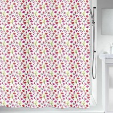 Шторка д/ванної polyester MILLE FLEURS рожева, 180 x 200 см_10.19061
