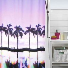Шторка д/ванної polyester PALM BEACH фіолетовий_10.18475