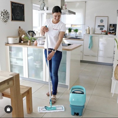 НАБОР: ШВАБРА LEIFHEIT PROFI 42 СМ. COTTON PLUS 55037 + ПРЕСС ДЛЯ ОТЖИМА LEIFHEIT PROFI С РОЛИКАМИ 55076