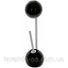 Тримач д/бумаги з щіткою пластмасовий BOWL-SHINY підлоговий чорний_10.17516