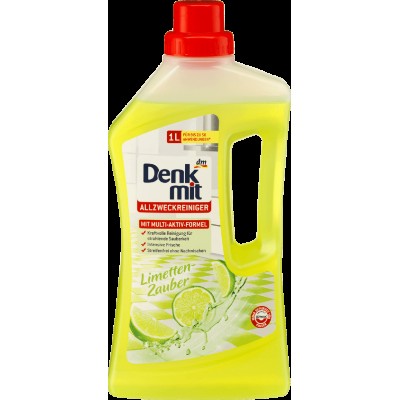 Средство жидкое для мытья полов из плитки Denkmit Allzweckreiniger Limetten Zander 1л.