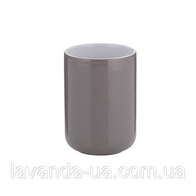 Стакан д/зубних щіток кераміка Isabella сіро-коричн._20505