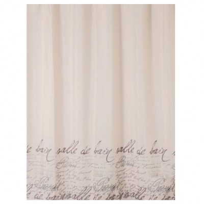 Шторка д/ванної polyester STAMP беж (кільця в компл.)_06879