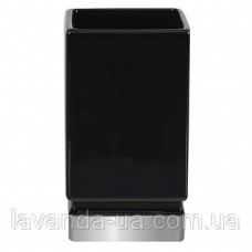 Стакан porcelaіn ROMA чорний/срібло_10.17972