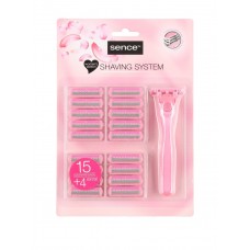 Станок для бритья женский Sence на 3 лезвия, + 19 касет