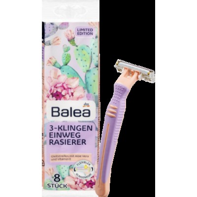Одноразові станки BALEA Women Einwegrasierer 3-Klingen 8 шт