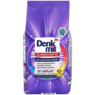 Порошок стиральный Denkmit Colorwaschmittel для цветного белья 2,7 кг 40 стирок.
