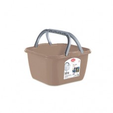 Корзина для белья с ручками IDRA 14 л коричневая 35х35х18см