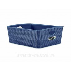 Кошик з ручкою ELEGANCE синій 36х29х13см_30994
