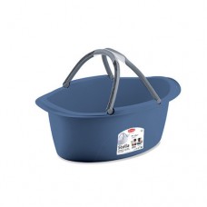 Корзина STELLA с ручками, овал, 25 литров, синяя